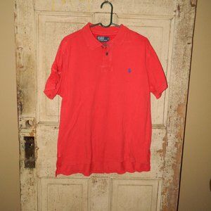 Polo Ralph Lauren Red Distressed Custom Fit Polo Shirt XL (F-26)